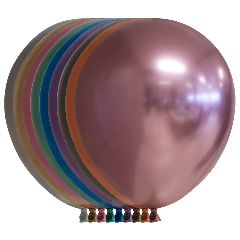 Chrome Ballonnen Mix Kleuren 30cm (10st)