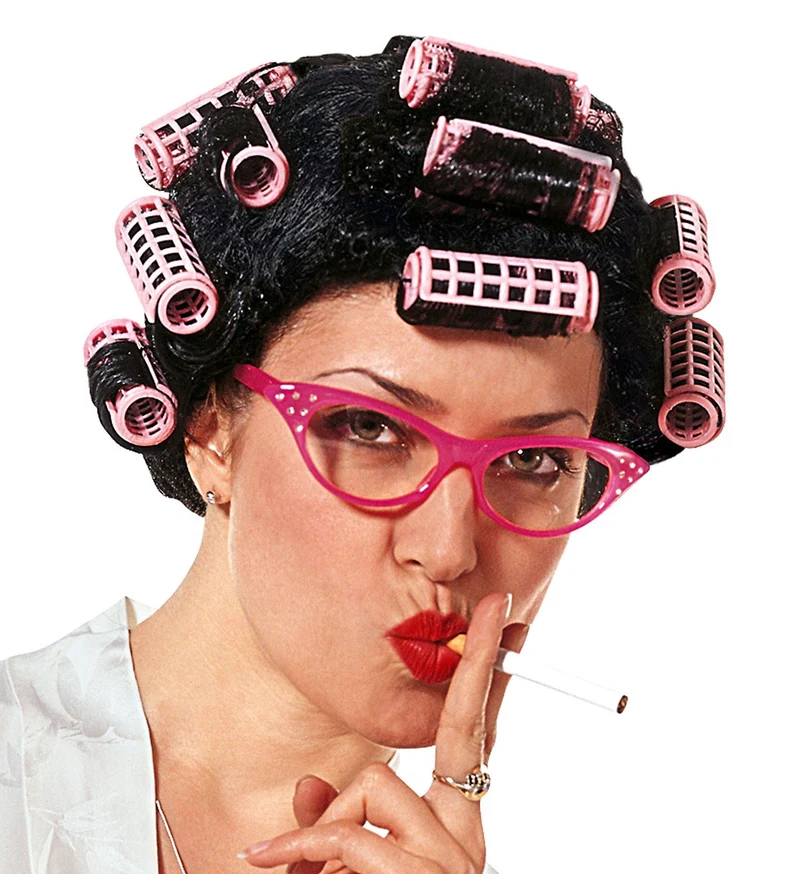 Pruik Vanity Met Krulspelden (In Plastic Doos)