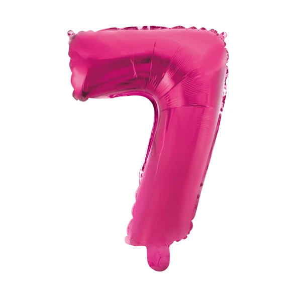 Folieballon 7 jaar roze 86cm