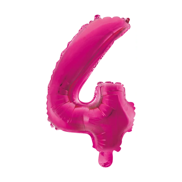 Folieballon 4 jaar roze 86cm