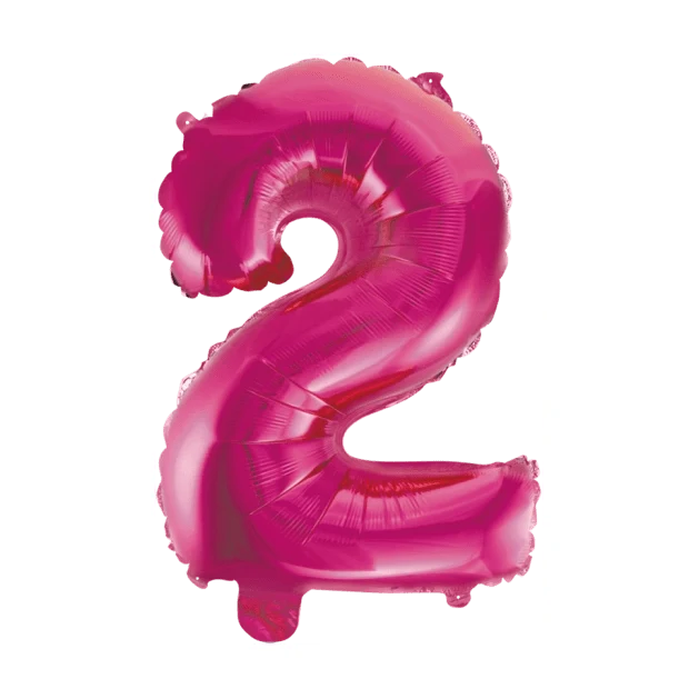 Folieballon 2 jaar roze 41cm
