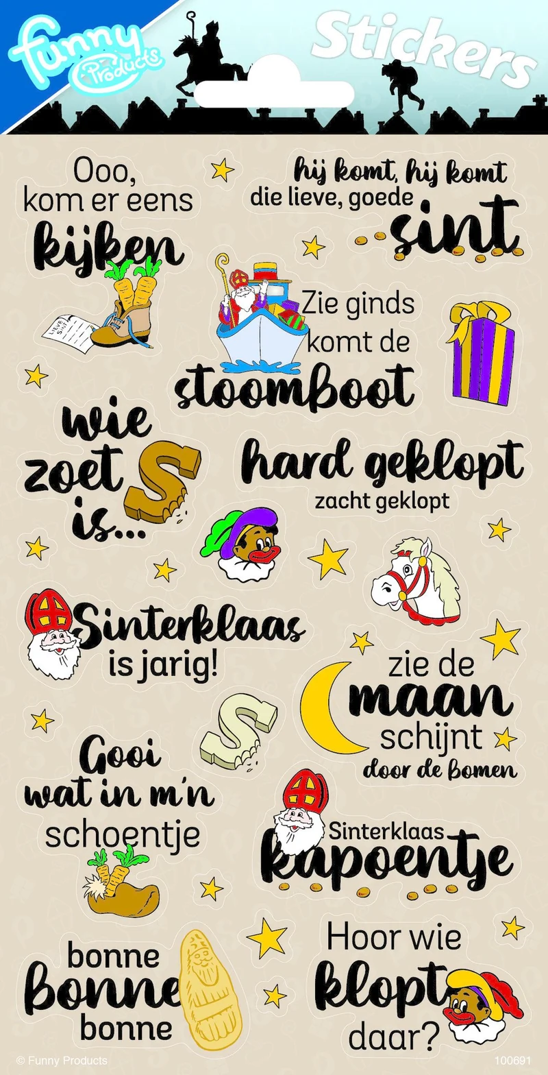 Stickervel Sinterklaas Bonne Bonne