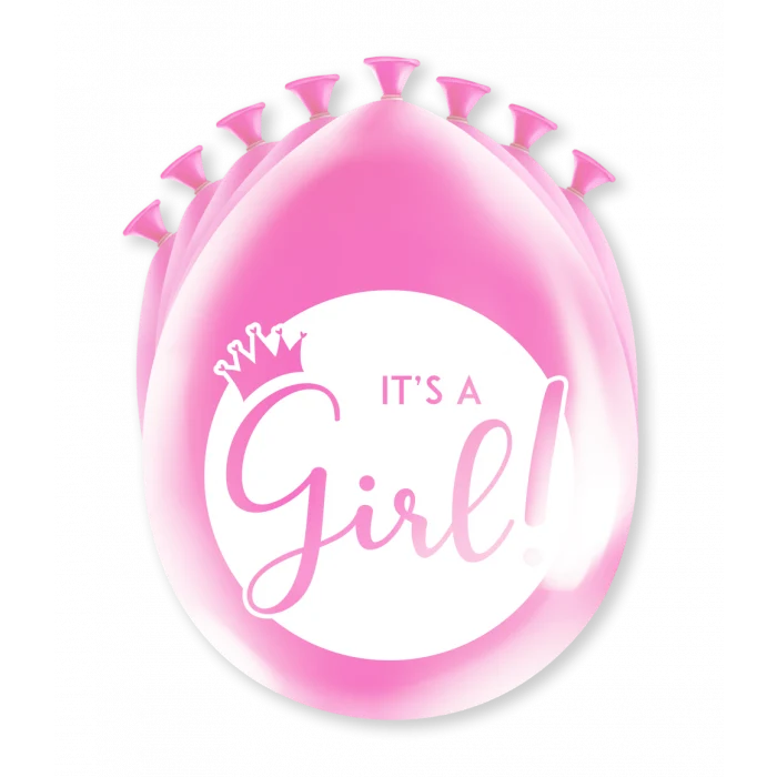 Ballonnen 'It's A Girl' Babyshower (8st)