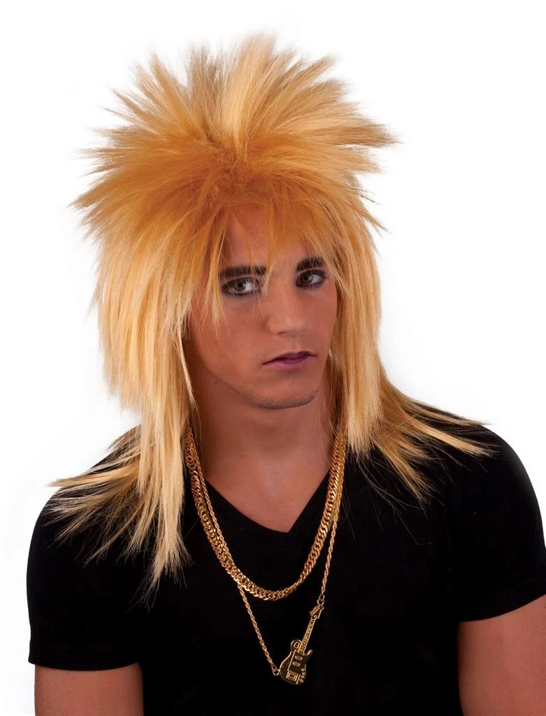 Rocker pruik Jerry blond