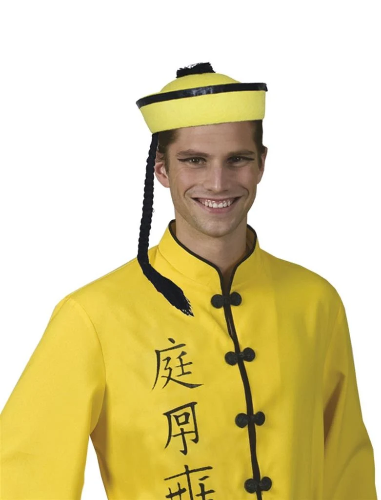 Chinese hoed Kyona met vlecht