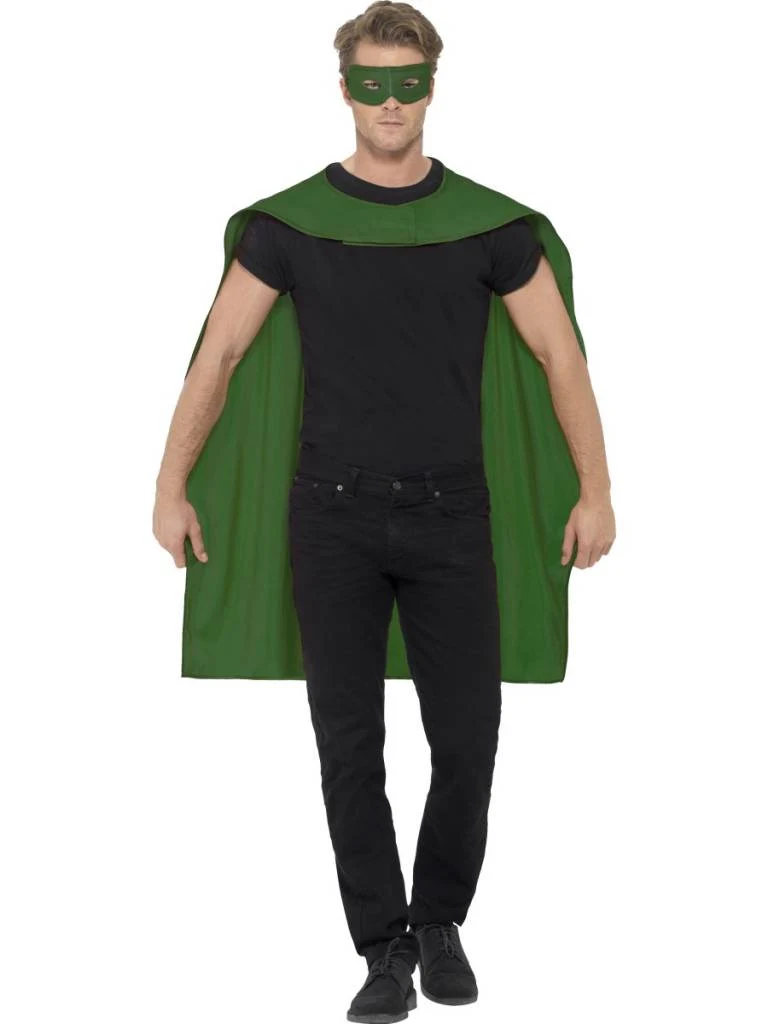 Superhero Cape met masker groen