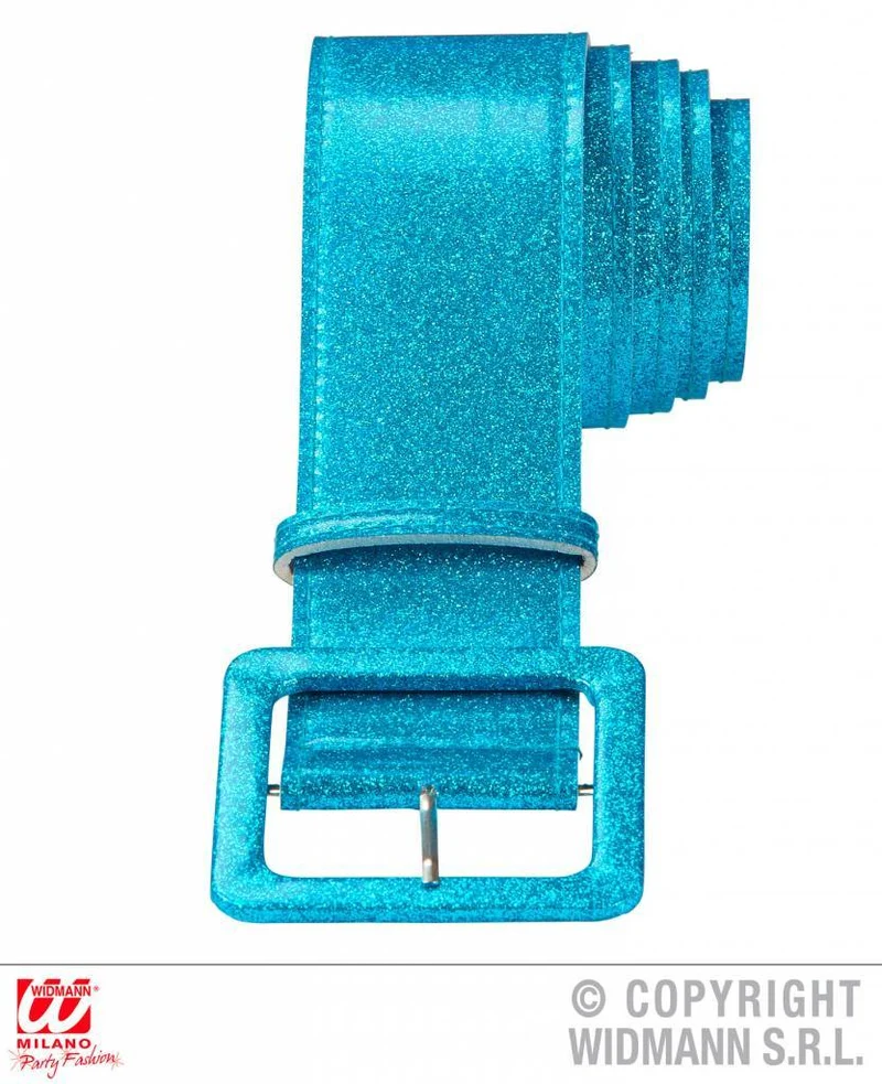 Glitterriem blauw