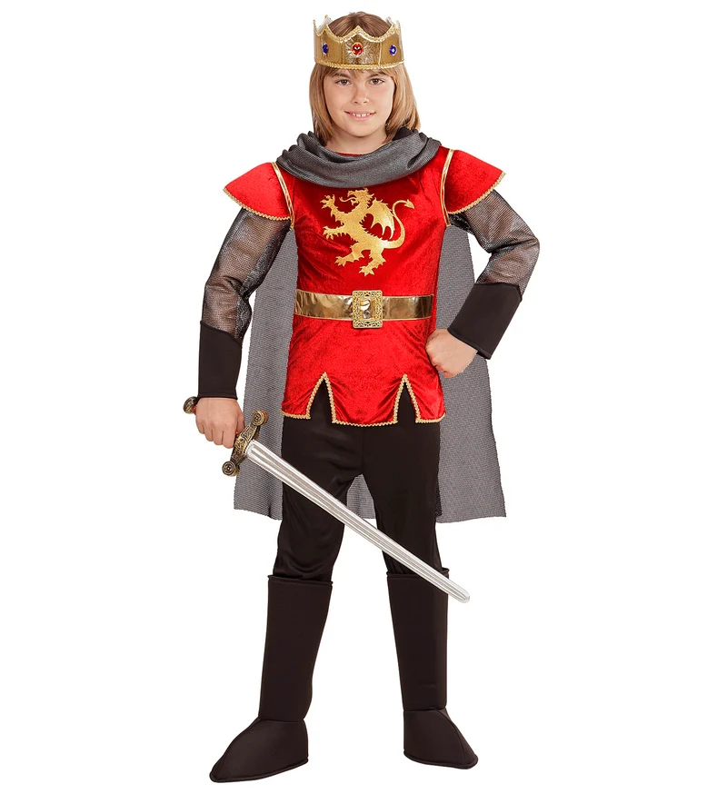 King Arthur kostuum rood kinderen