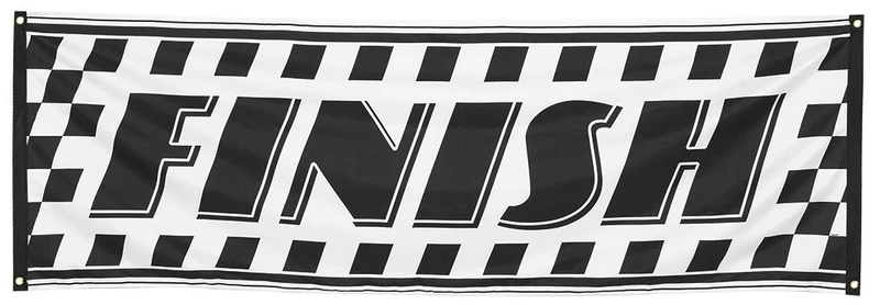 Race Finish Vlag 74x220cm