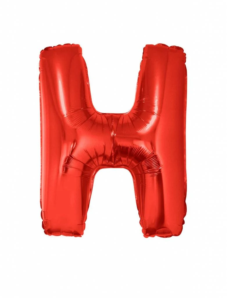 Folieballon Rood Letter 'H' groot