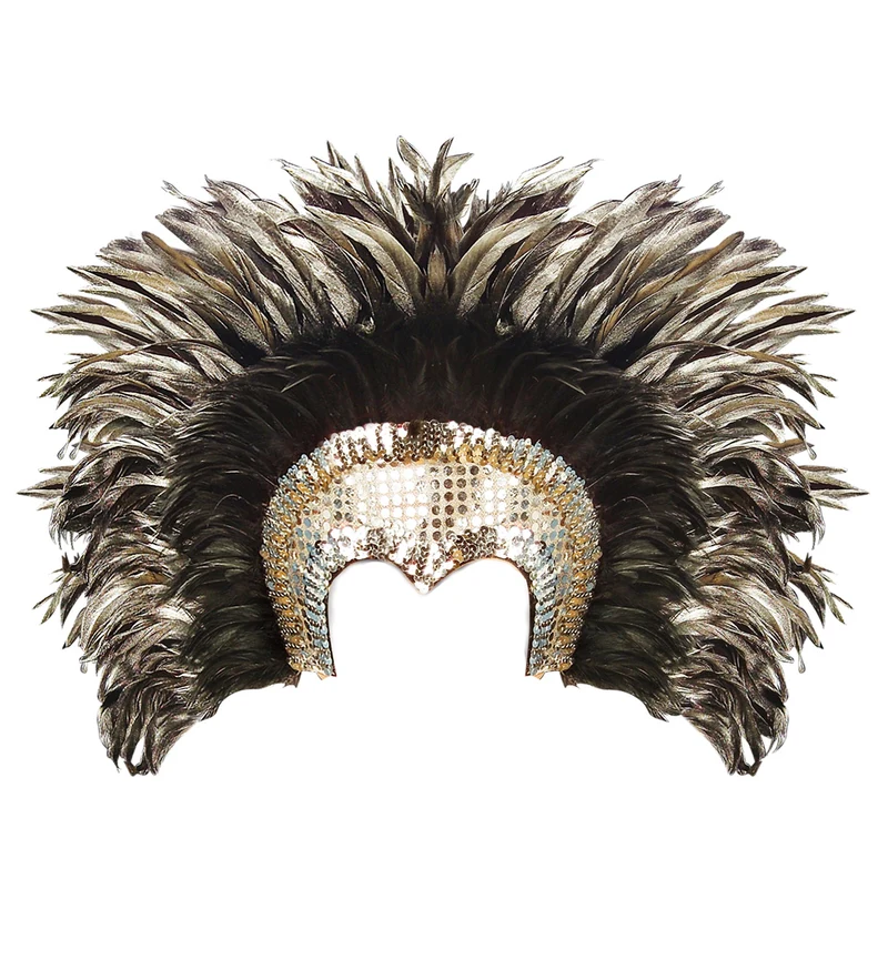 Veren hoofdbedekking Cabaret zilver
