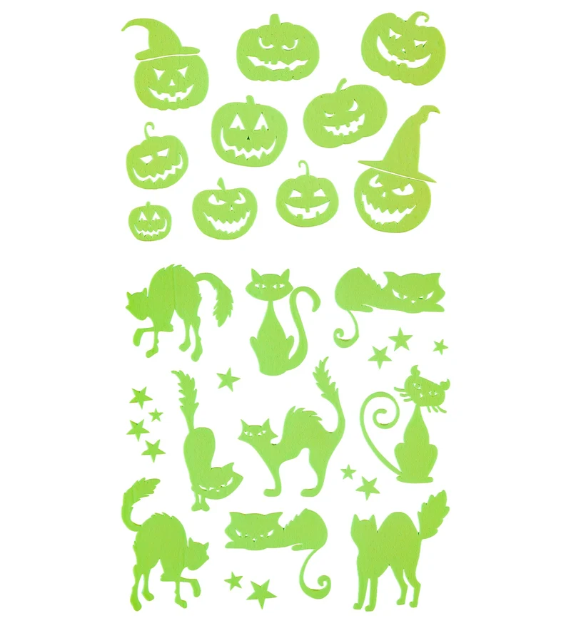 Halloween stickers glow in the dark