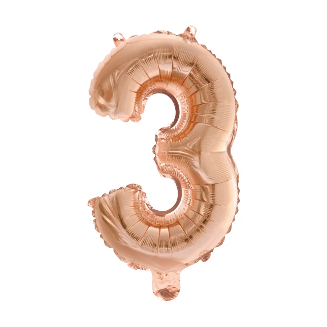 Folieballon 3 jaar Rosé Goud 41cm