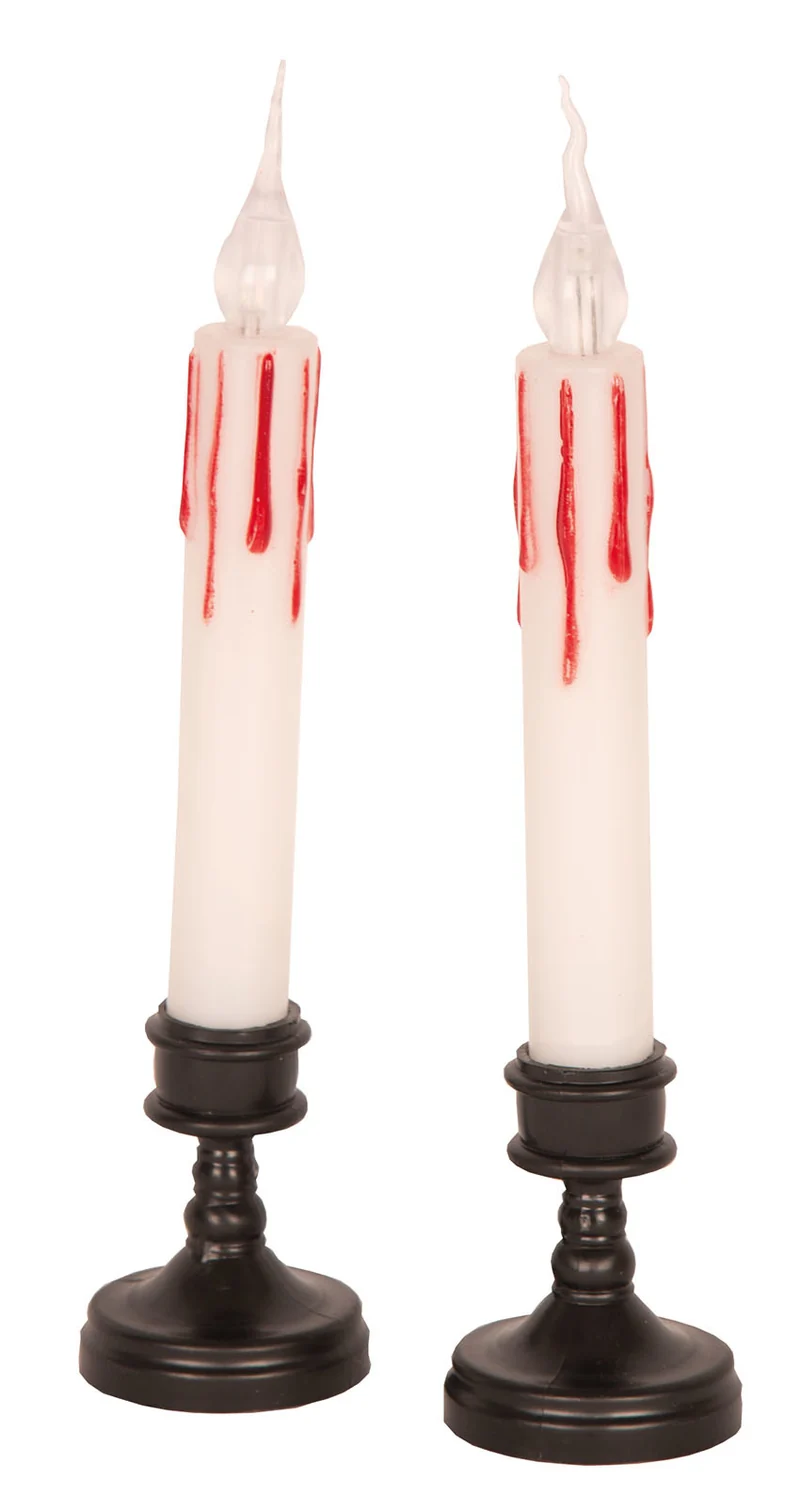 Decoratie kaars bloed met verlichting (2st)