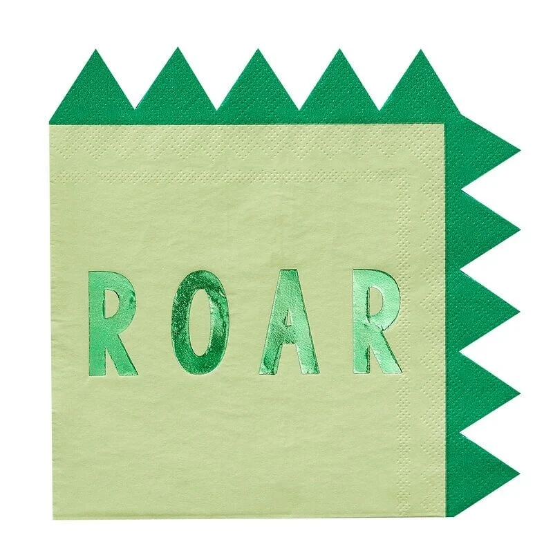 Dinosaurus Servetten gevorm Roar (16st)