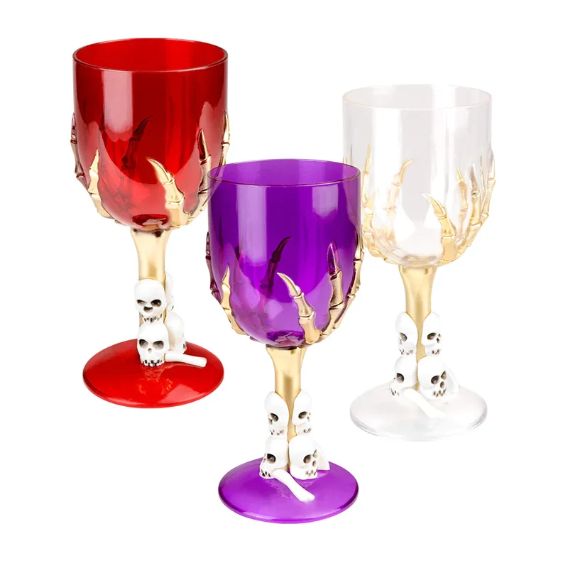 Gothic Skull Halloween Wijnglas