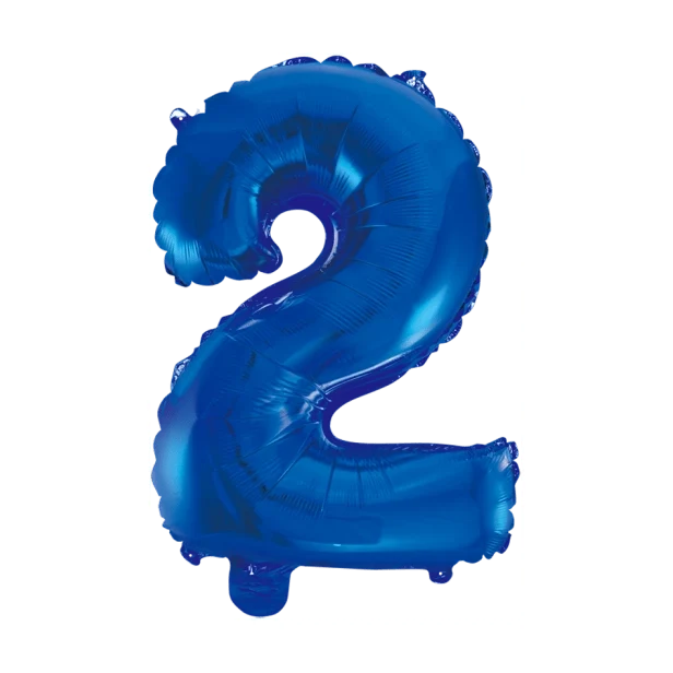 Folieballon 2 jaar blauw 41cm