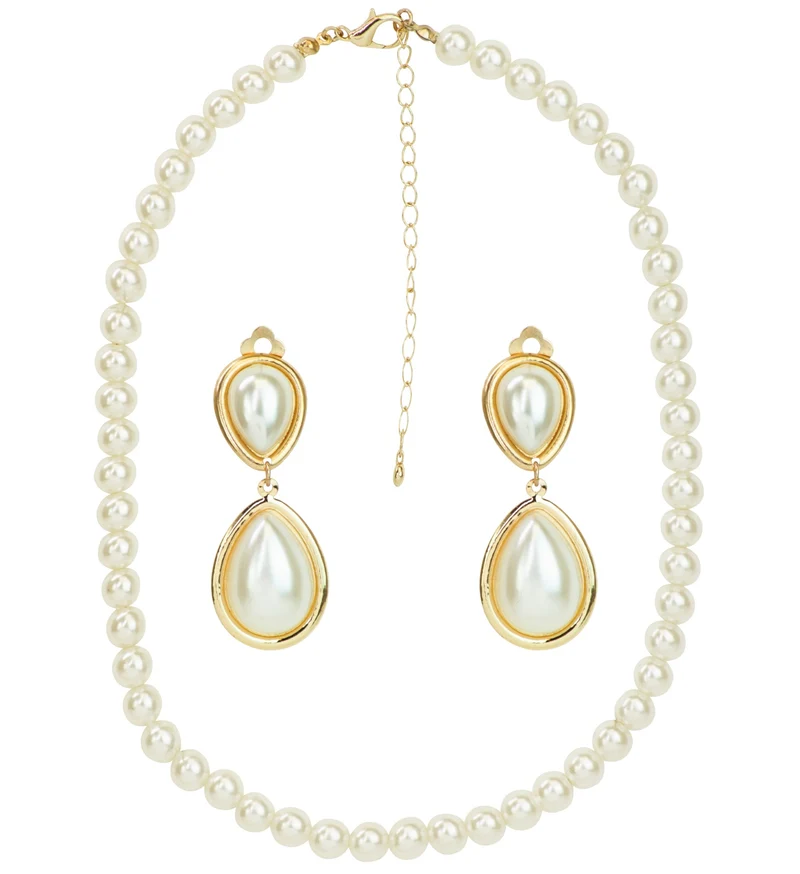 Marilyn Monroe parel ketting en oorbellen