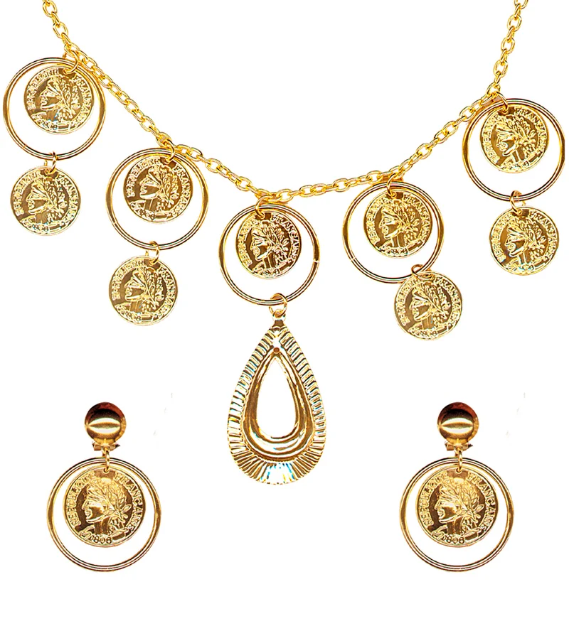 Zigeuner ketting en oorbellen