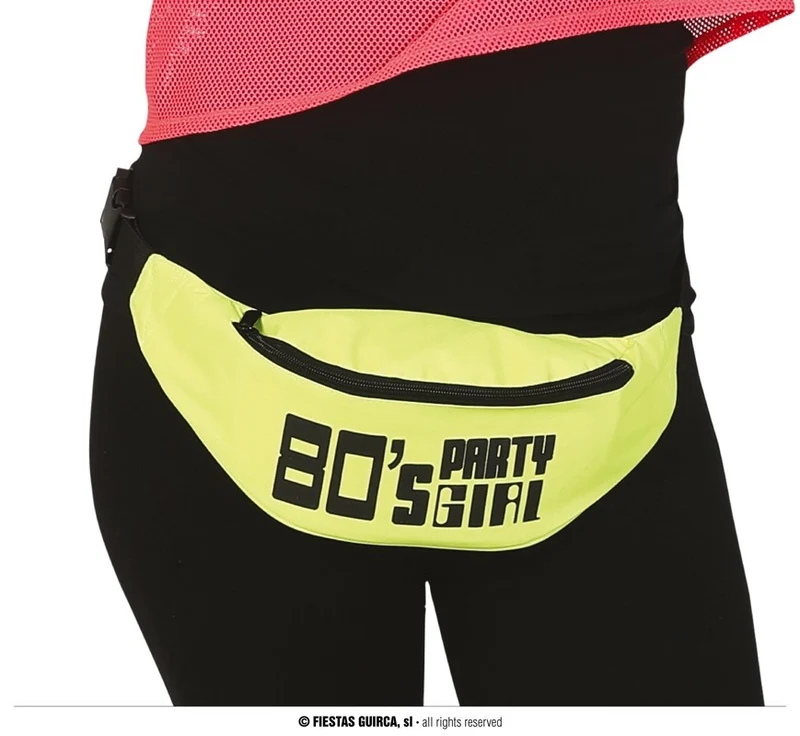 Heuptasje 80's Party Girl Geel
