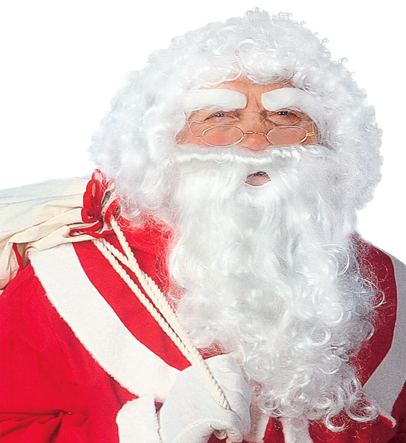 Kerstman baardset deluxe Santa