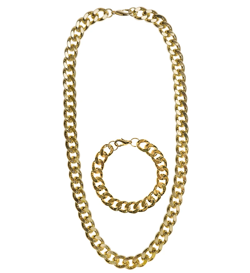 Gouden ketting nep goud rapper