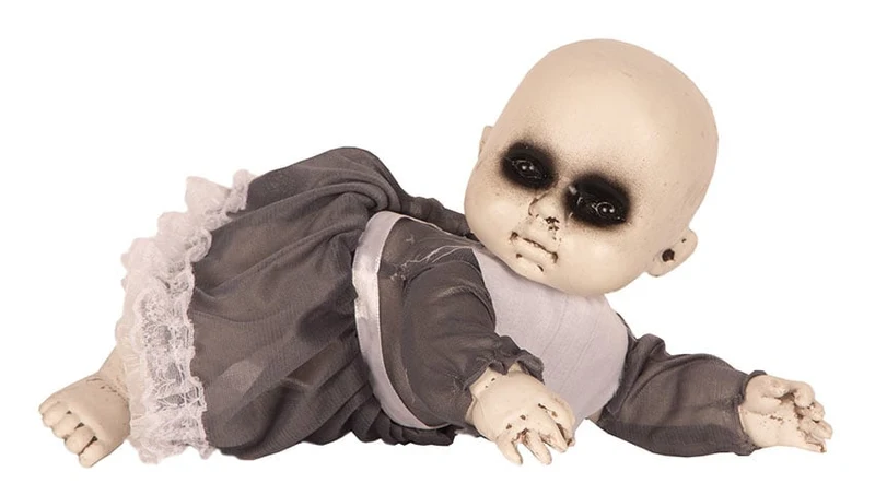 Liggende Baby Zombie Gekleed Halloween (17cm)