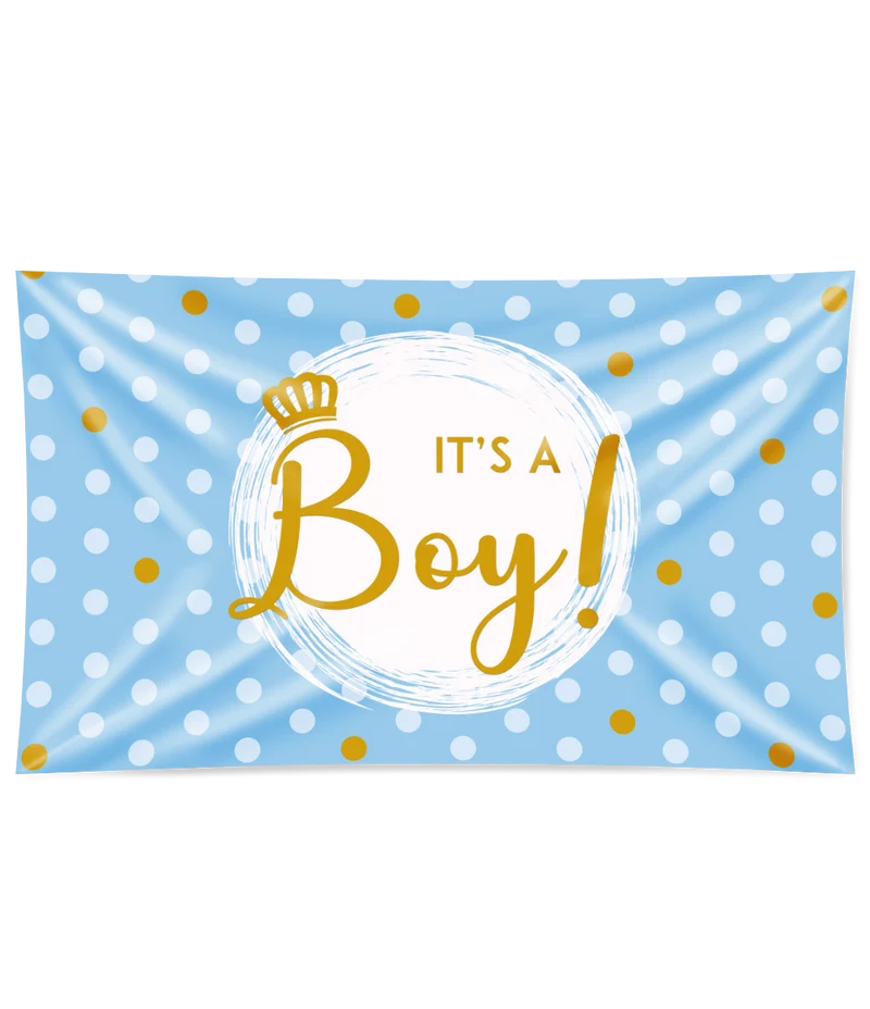 Gevelvlag It's a Boy! Blauw (150x90cm)