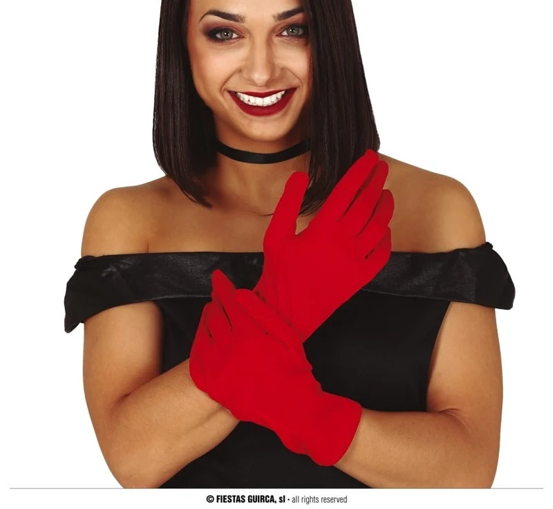 Korte Handschoenen Rood