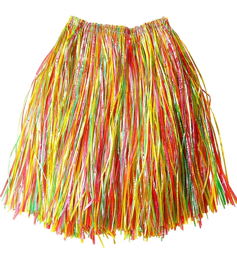 Hawaiirokje stro meerkleurig 55cm