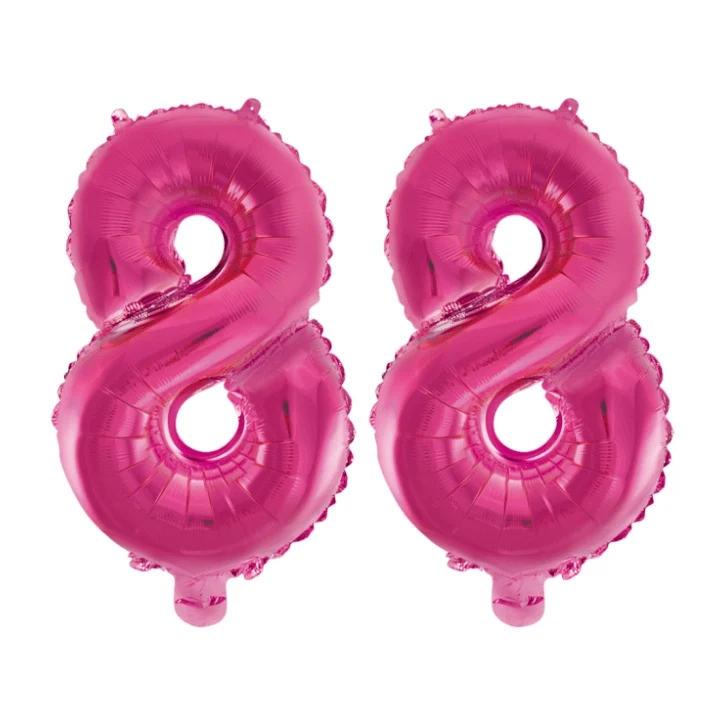 Folieballon 88 jaar roze 86cm