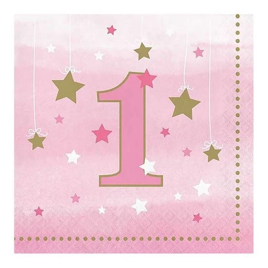 Servetten 1 Jaar Twinkle Girl (16st)