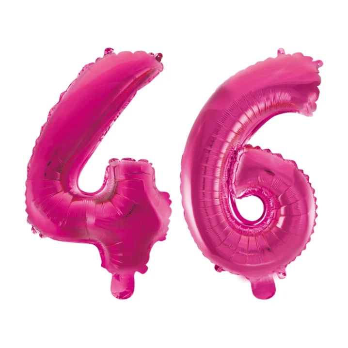 Folieballon 46 jaar roze 41cm