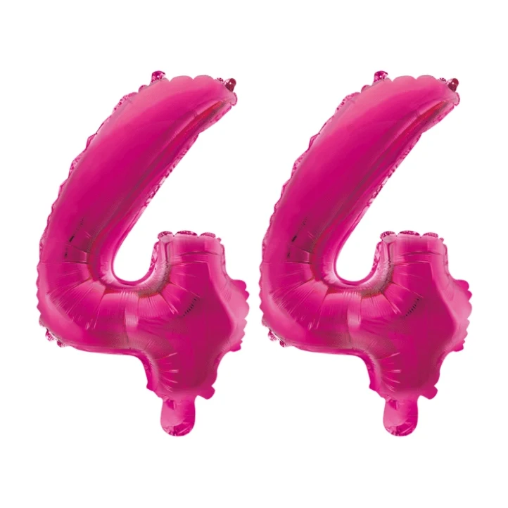 Folieballon 44 jaar roze 41cm