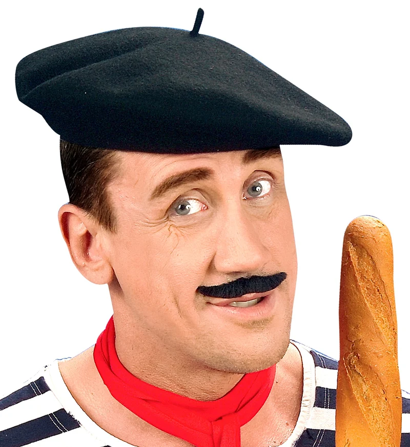 Franse baret zwart luxe