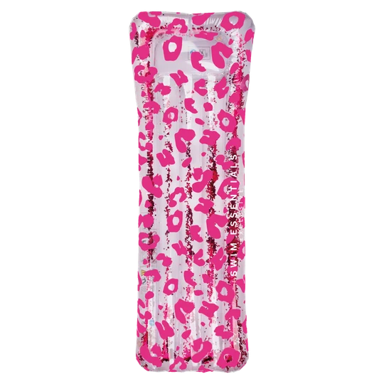 Luxe Luchtbed Panterprint Roze Transparant