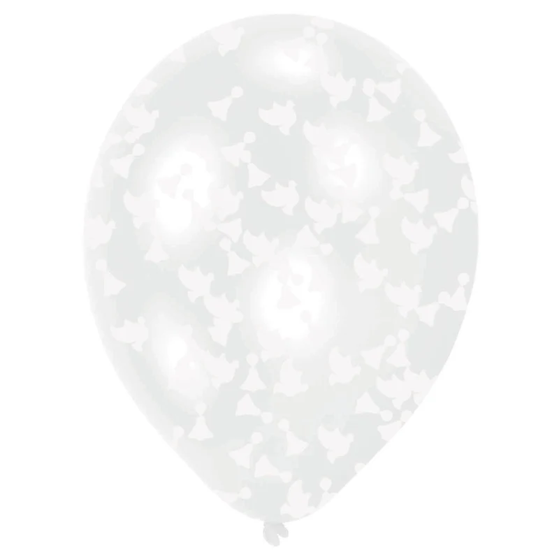 Ballonnen Transparant Confetti Bruiloft (6st)