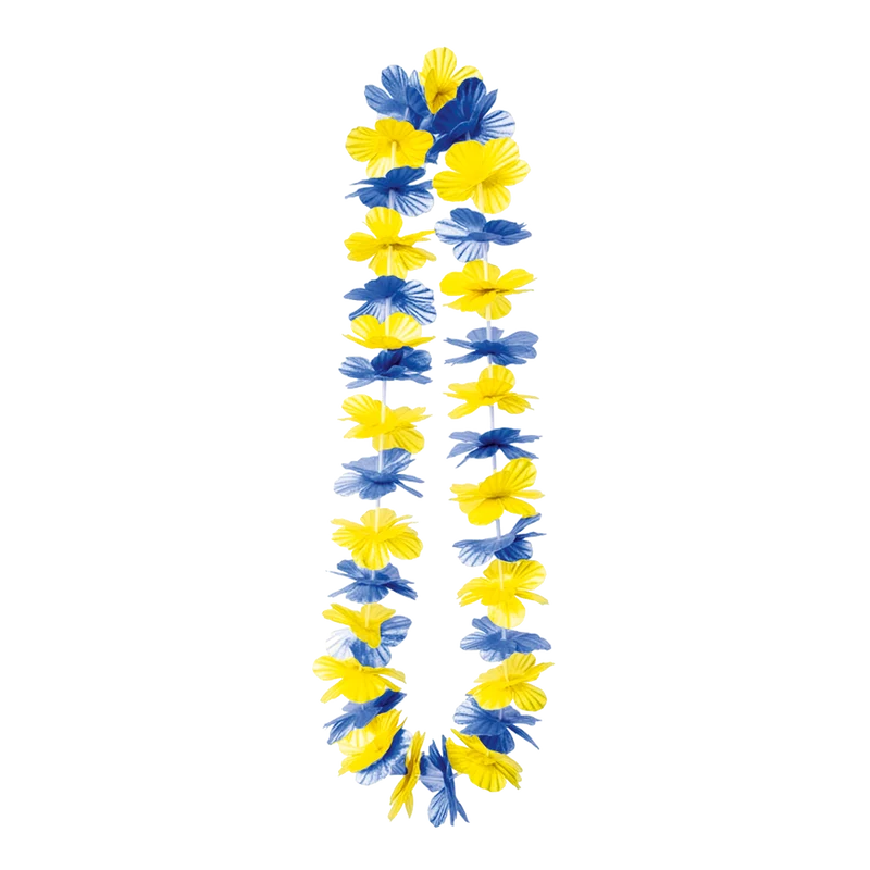Hawaiikrans Blauw/Geel
