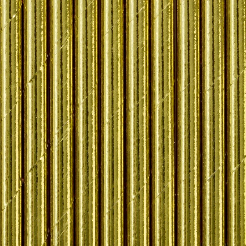 Papieren Rietjes Goud - 10 Stuks