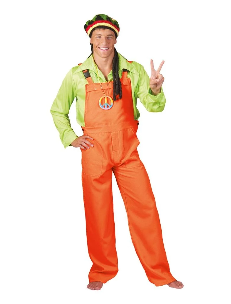 Oranje tuinbroek volwassenen