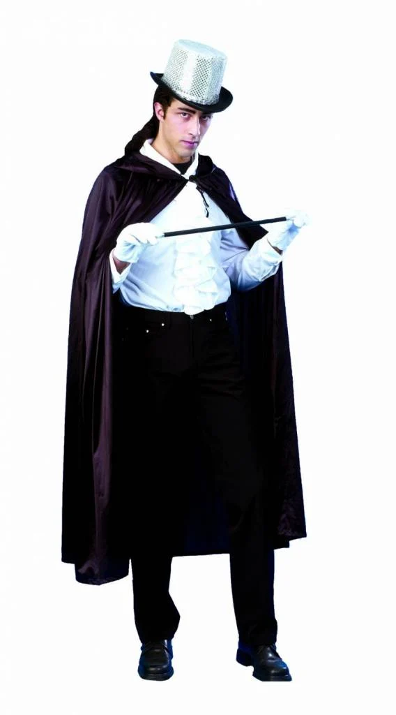 Zwarte cape volwassenen budget
