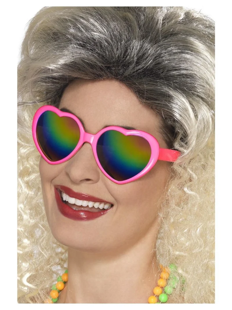 Hartjesbril Roze Met Regenboogglas