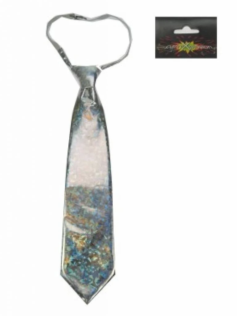 Stropdas zilver hologram