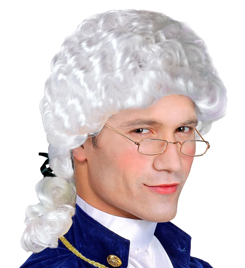 Markies pruik Mozart wit