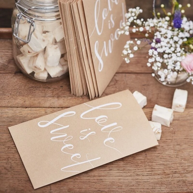 Love is Sweet Bruiloft zakjes (20st)