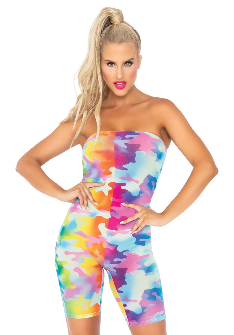 Festival romper regenboog camouflage