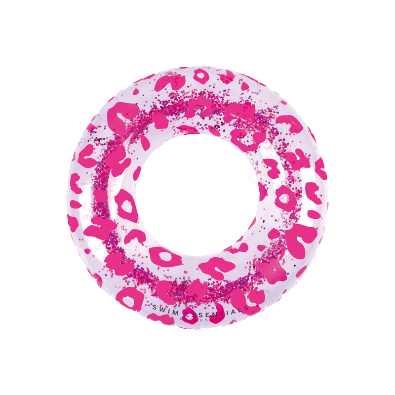 Luxe Zwemband Glitter Roze Panterprint (90cm)