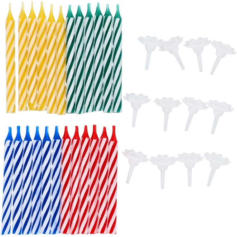 Verjaardagskaarsjes Set Multikleur - 24 Stuks