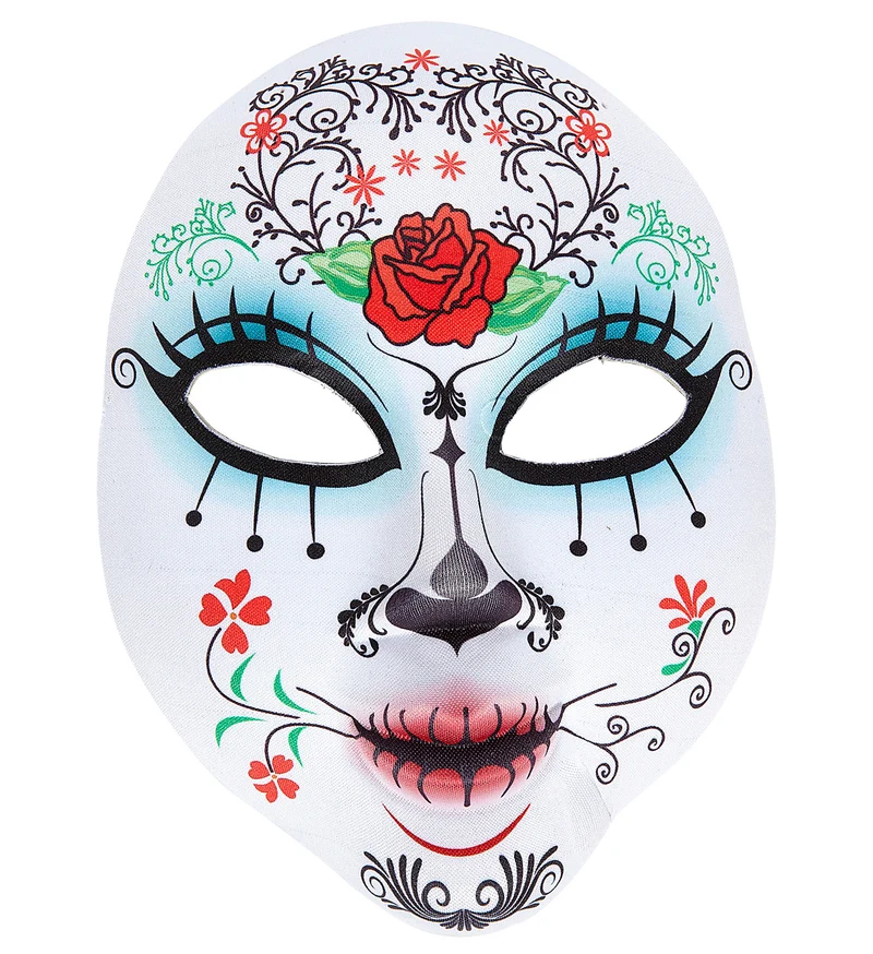 Day of the dead masker met rozen