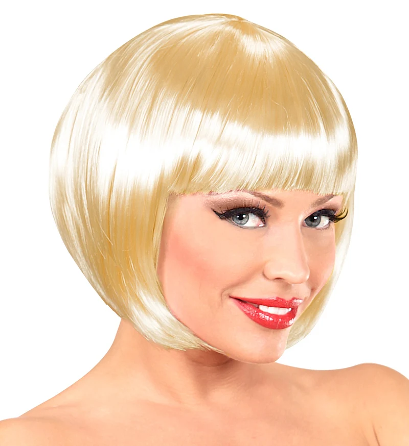 Blonde boblijn pruik dame